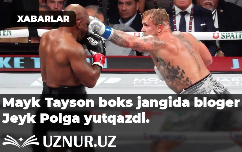 Mayk Tayson boks jangida bloger Jeyk Polga yutqazdi