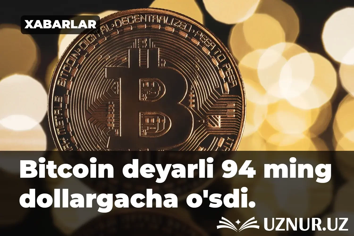 Bitcoin deyarli 94 ming dollargacha o'sdi