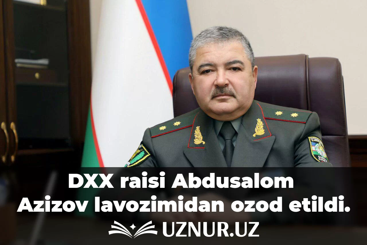 DXX raisi Abdusalom Azizov lavozimidan ozod etildi