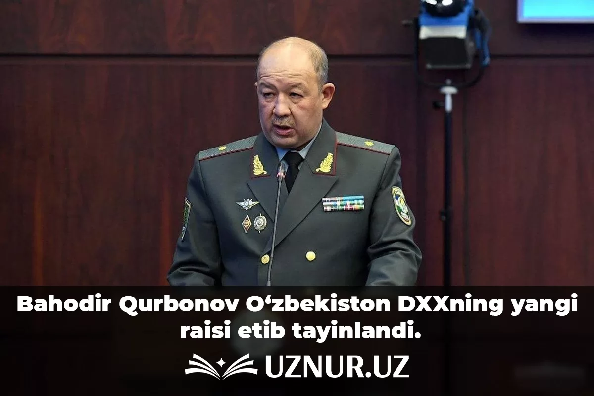 Bahodir Qurbonov O‘zbekiston DXXning yangi raisi etib tayinlandi