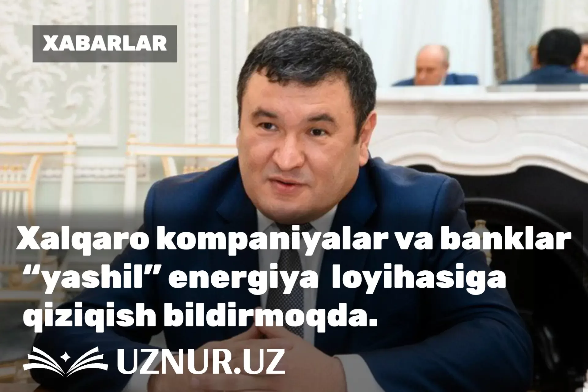 Xalqaro kompaniyalar va banklar “yashil” energiya  loyihasiga qiziqish bildirmoqda.