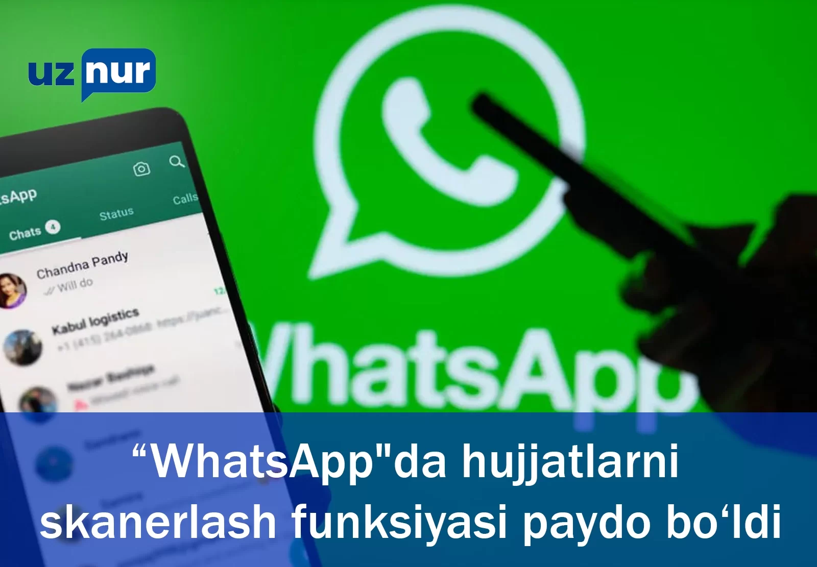 “WhatsApp"da hujjatlarni skanerlash funksiyasi paydo bo‘ldi