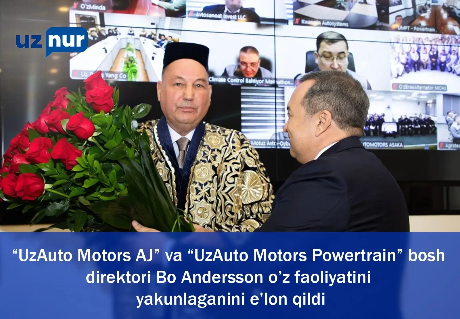 “UzAuto Motors AJ” va “UzAuto Motors Powertrain” bosh direktori Bo Andersson o’z faoliyatini yakunlaganini e’lon qildi