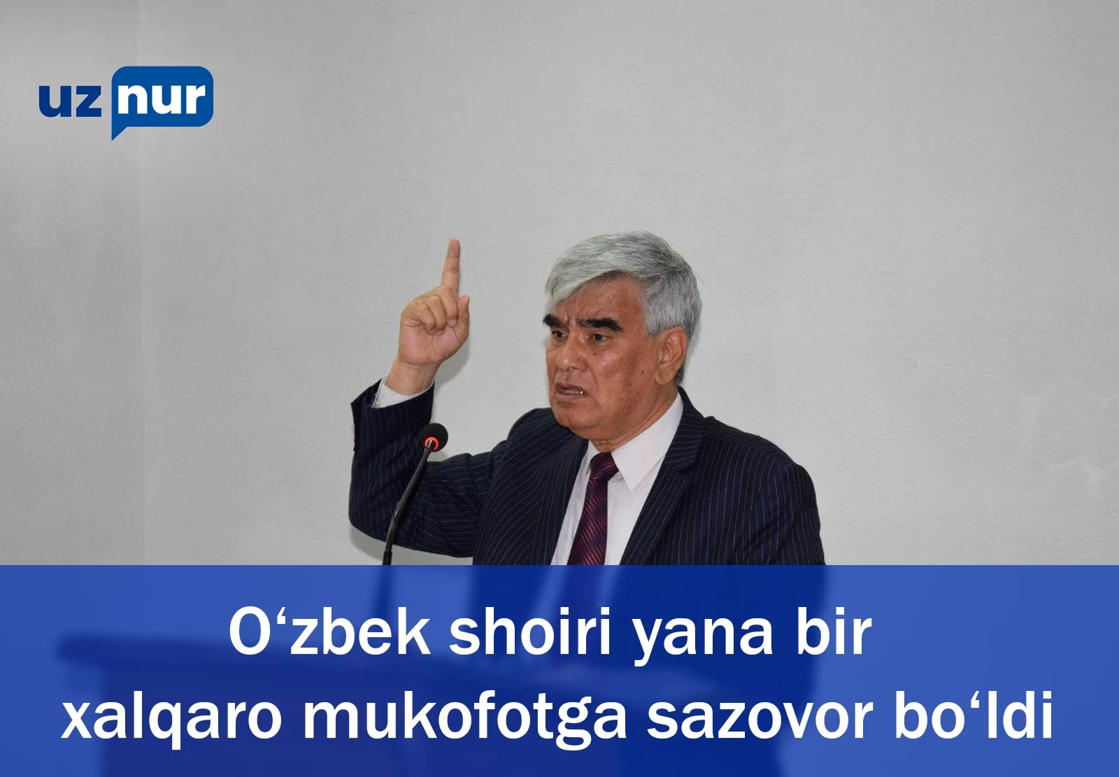 O‘zbek shoiri yana bir xalqaro mukofotga sazovor bo‘ldi