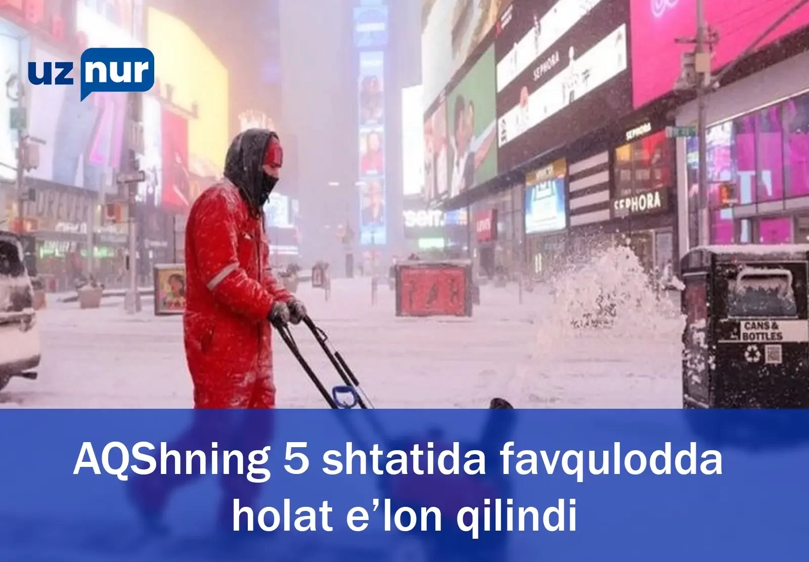 AQShning 5 shtatida favqulodda holat e’lon qilindi