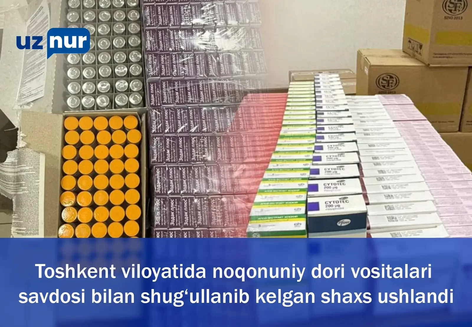 Toshkent viloyatida noqonuniy dori vositalari savdosi bilan shug‘ullanib kelgan shaxs ushlandi