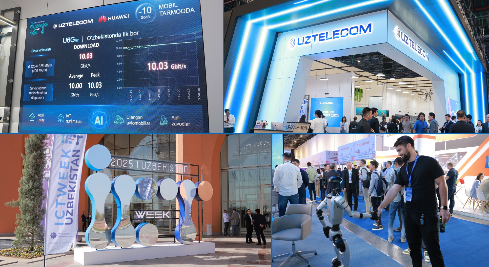 UZTELECOM MDHda birinchi bo‘lib ICTWEEK 2025da U6G (5G-Advanced) texnologiyasini namoyish etmoqda