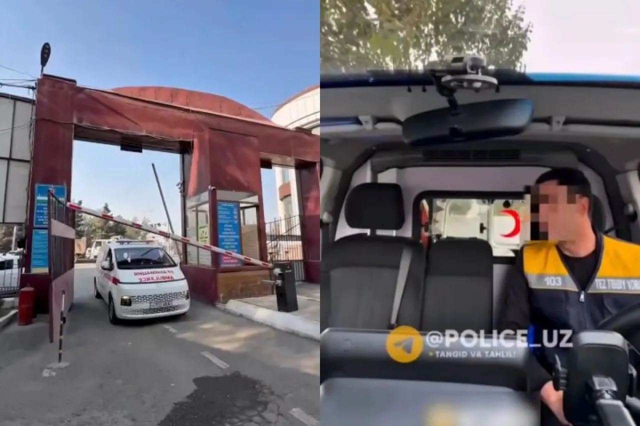 Andijonda bloger tez yordam mashinasidan taksi sifatida foydalandi