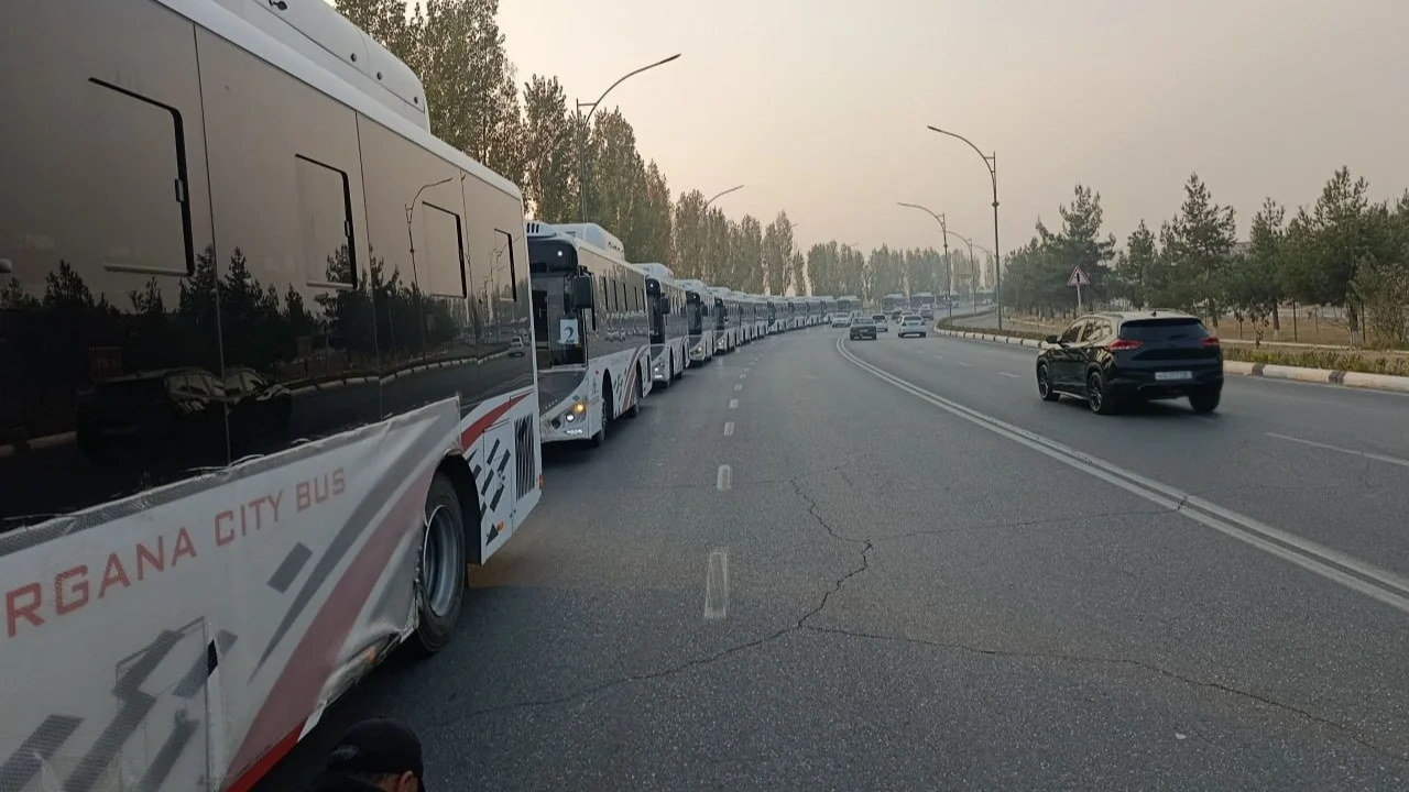 Xitoydan keltirilgan “Zhong tong” avtobuslari Farg‘onada xizmat boshlaydi