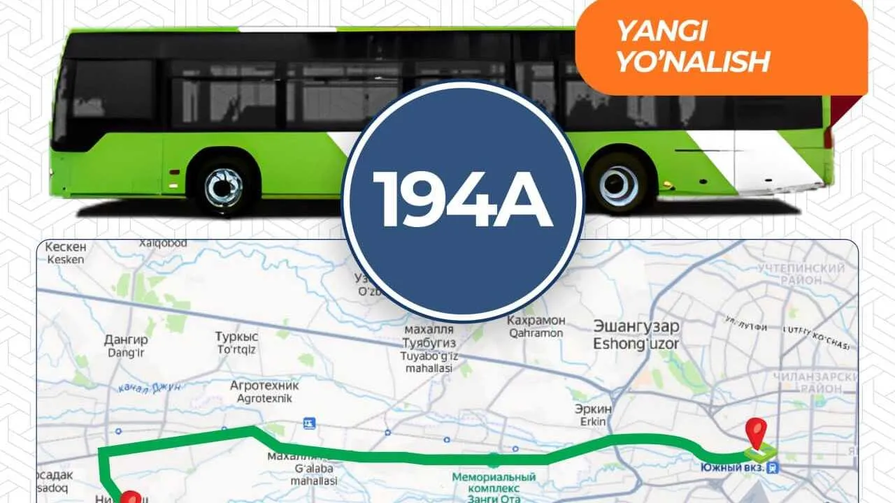 Toshkentda yangi avtobus yo‘nalishi ishga tushadi