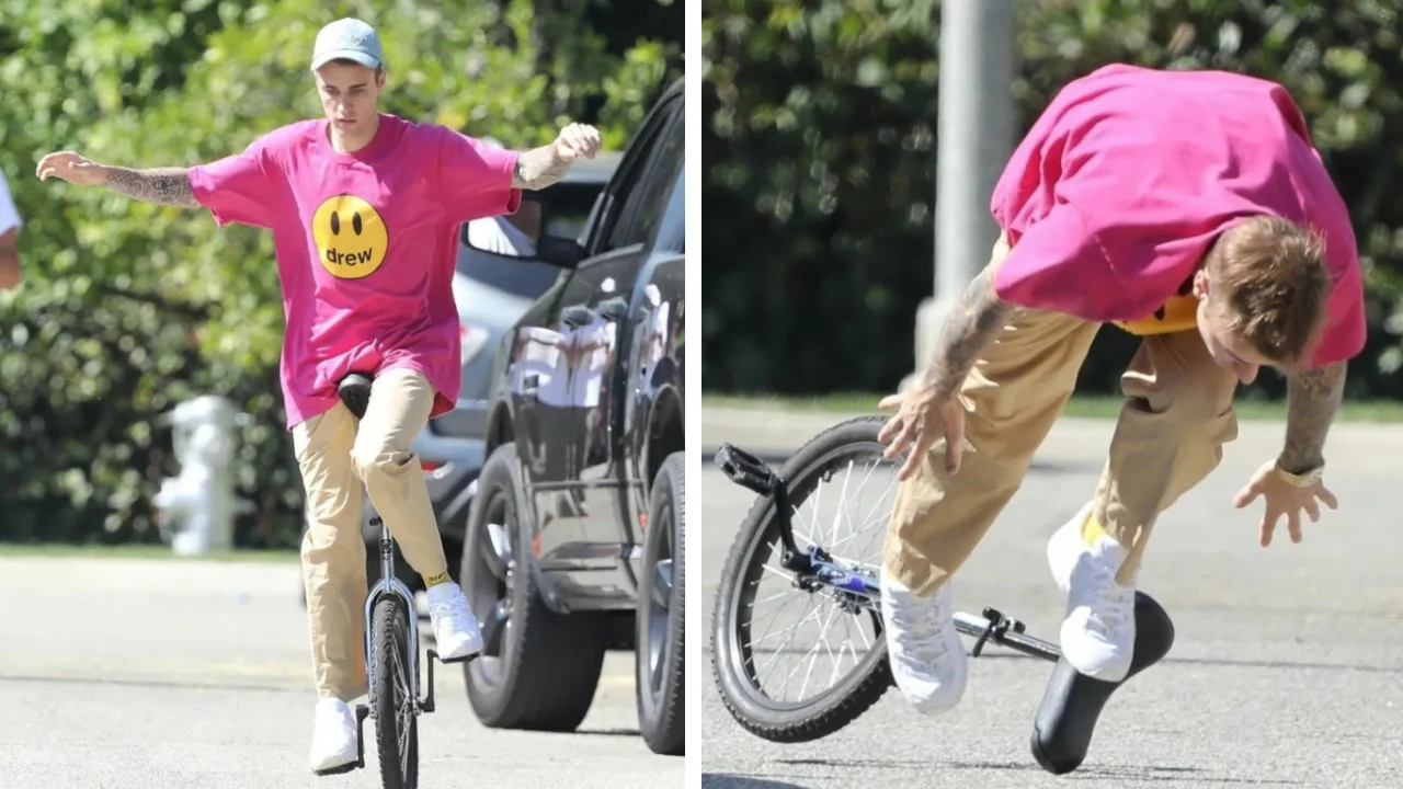 Jastin Biber bir g‘ildirakli velosipeddan yiqilib, qovurg‘asini jarohatladi