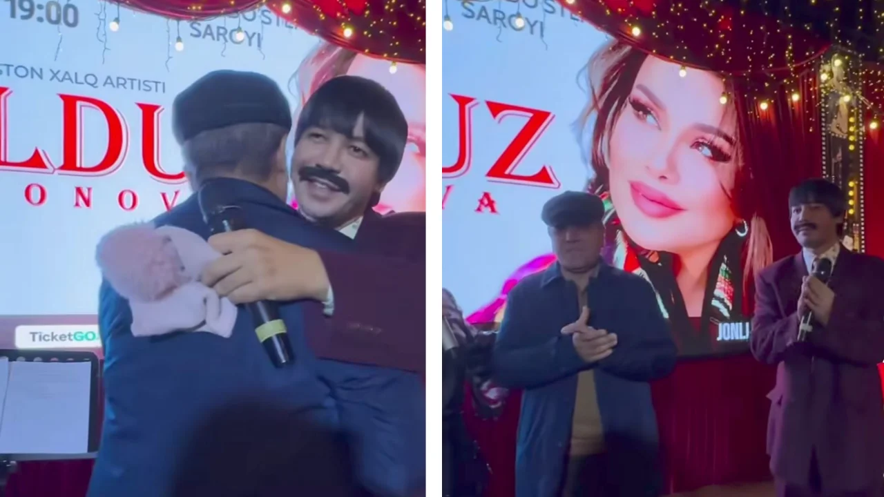 “Daryo Daryo” premyerasida kutilmagan lahza: Xamdamning otasi va qizi sahnaga chiqdi (video)