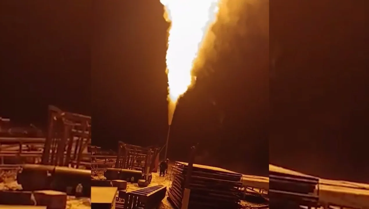 Qoraqalpog‘istondagi yangi tabiiy gaz qudug‘i katta bosimda ishlamoqda